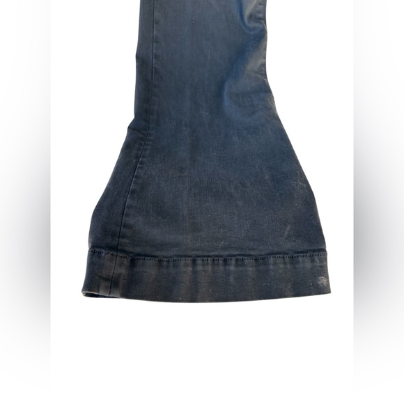 7 FOR ALL MANKIND women’s denim black jeans wide / straight leg preloved - Picture 7 of 7